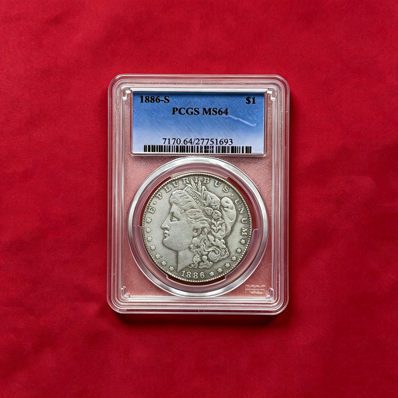 1886-S PCGS MS64 Morgan 90% Silver Key Date Coin