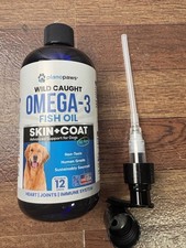 Omega 3 Fish Oil for Dogs - Improves Skin, Coat Joint Health - 12oz