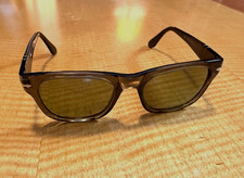 Persol PO3269S Sunglasses Opal Smoke Light Green Glass Lens 52mm Italy Hand Made
