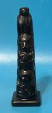 Boma Canada Totem Raven Desk Curio Souvenir Black Native 5.25" Vintage