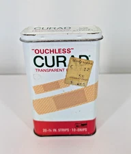 Vintage 1980s Curad Band-Aid First Aid Adhesive Medical Bandage Product