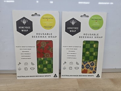 Beeswax Wraps for Food - The Kitchen Collection - Organic Cotton Beeswax Wrap 