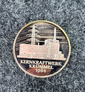 Silbermünze Gedenkmünze Kernkraftwerk Krümmel 1984 Selten aus Nachlass