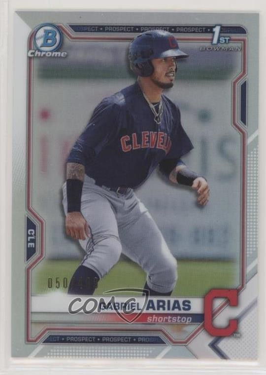 2021 Bowman Chrome Prospects Refractor 50/499 Gabriel Arias #BCP-89 06jr