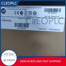 New Factory Sealed Allen-Bradley 1756-PA75 ControlLogix AC Power Supply 1756PA75
