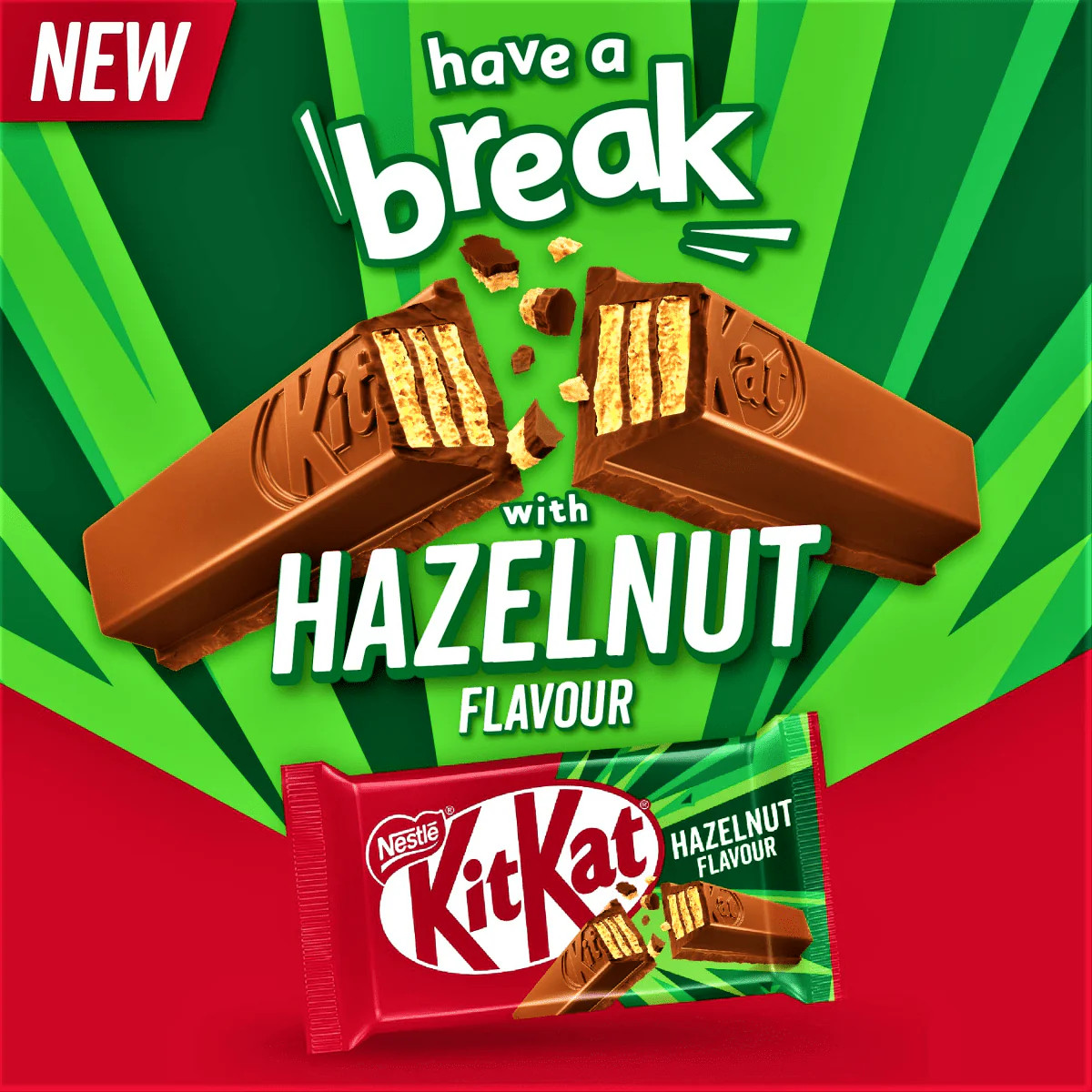 Kit Kat Hazelnut 4 Finger Chocolate Bar 41.5g