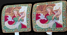 2 C & F Enterprises Angel of Peace Pillow Cover Wool Needlepoint Velvet Back Zip