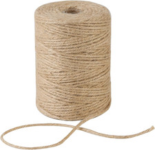 3Mm 328 Feet Natural Jute Twine, for Crafts Gift, Craft Projects, Wrapping, Bund