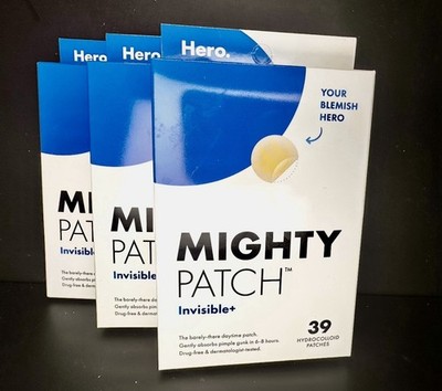 Mighty Patch Invisible+ Plus, Bulk 3 Pack, 117 Hydrocolloid Acne Blemish Gentle