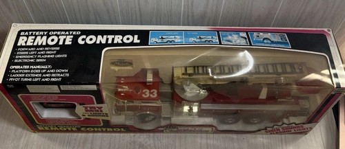 Vintage ferngesteuertes kabelgebundenes Feuerwehrauto Mack Scientific Toys Metro City Originalverpackt? - Bild 7 von 11