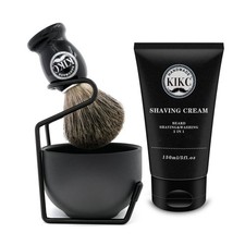 5 in 1 Shaving Kit for Wet Shave, Set Includes Hand Crafted Pure Badger Shave...