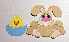Easter Bunny And Chick. Scrapbook, Card Making Paper Piecing