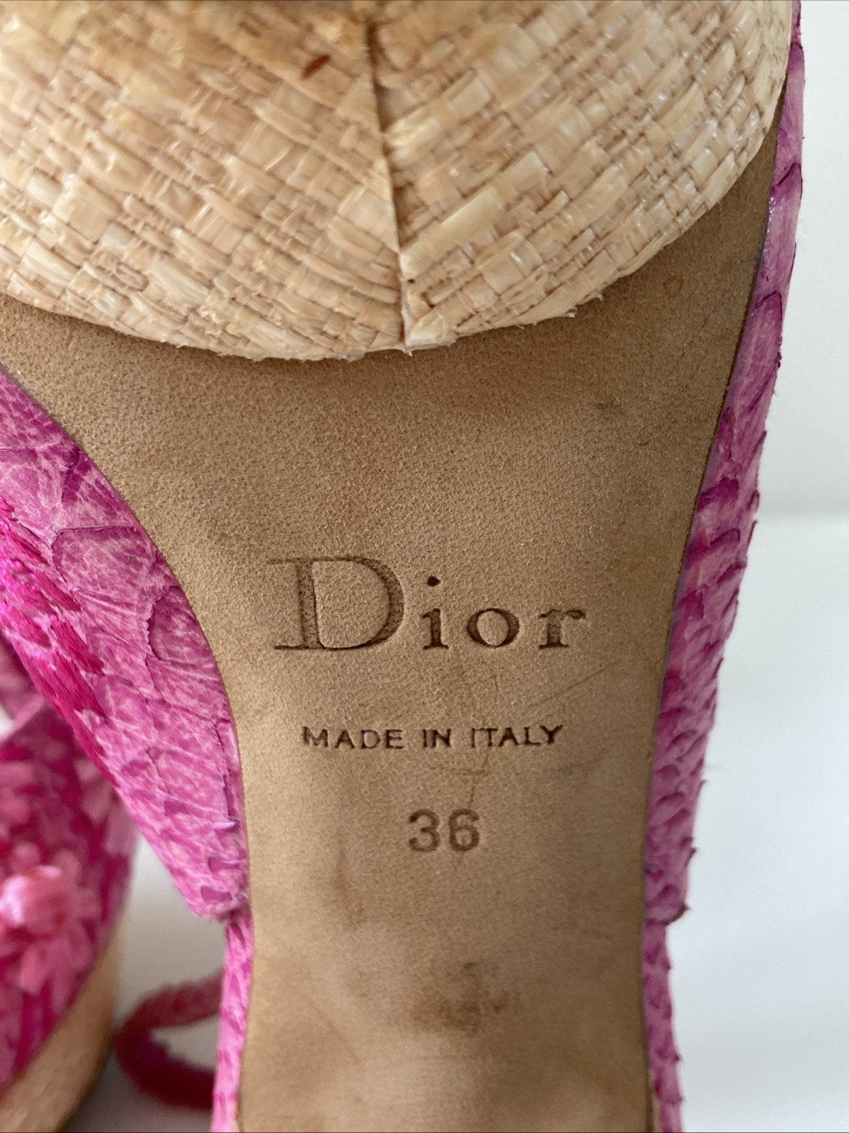 Dior Pink Python Embellished Platform Sandals, Ch… - image 7