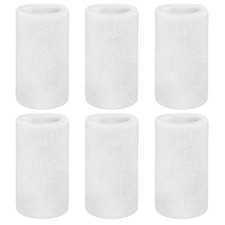 Wrist Bands for Sweat, Sports Wrist Sweat Bands, 6 Pcs  White