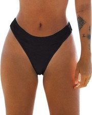 CUPSHE Women's Bikini Bottom High Cut Mid Waist, XL