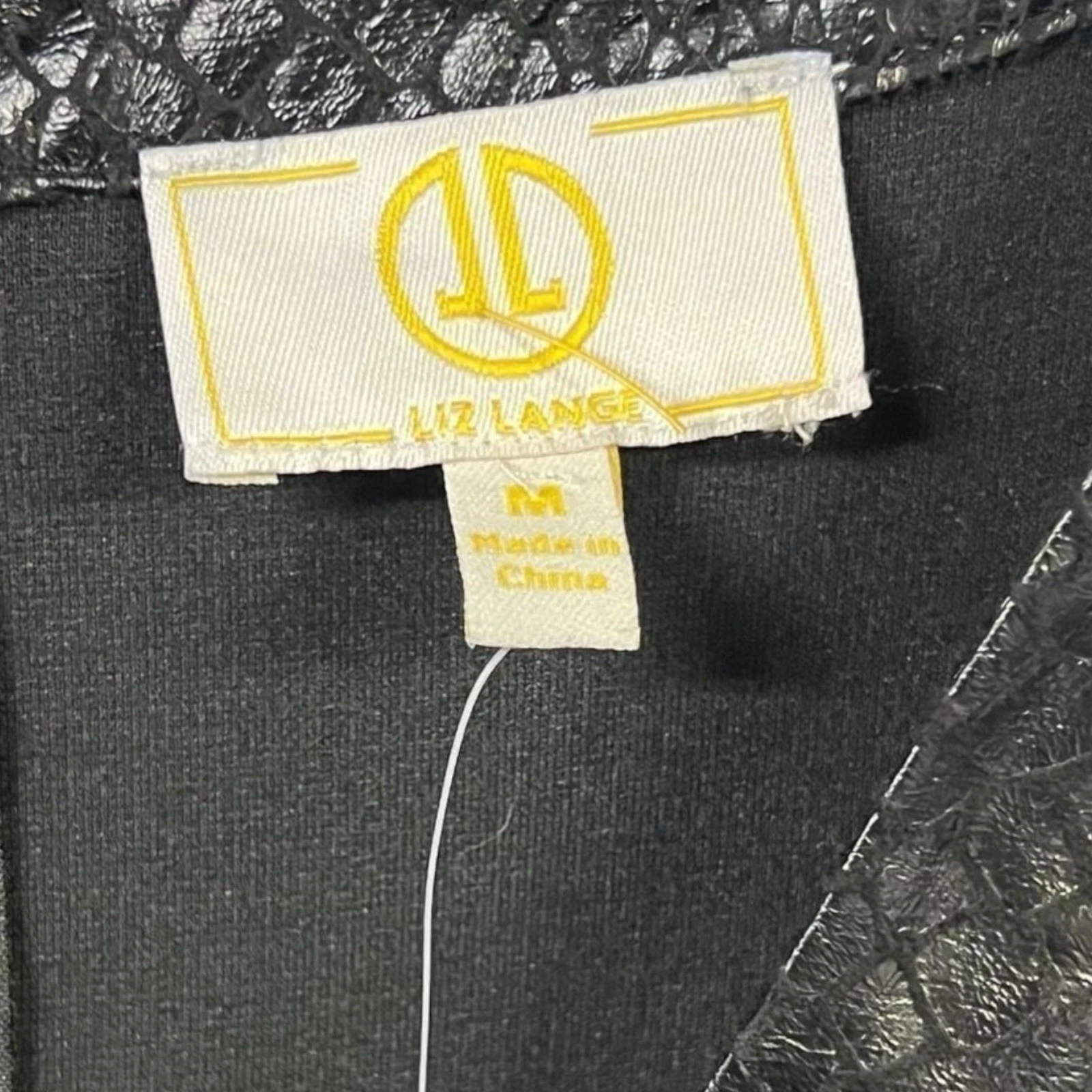 VETEMENTS Abito Liz Lange nero LBD pelle di serpente orlo senza maniche ventilato donna taglia media