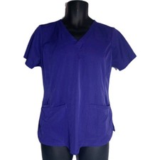 MONICA HH Works by Healing Hands Scrub Top EGGPLANT Purple Style 2500 Sz MEDIUM