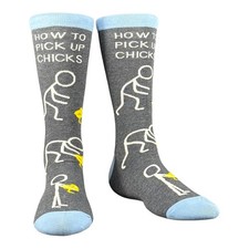 Men's How to Pick Up Chicks Socks Funny Easter Gift Footwear