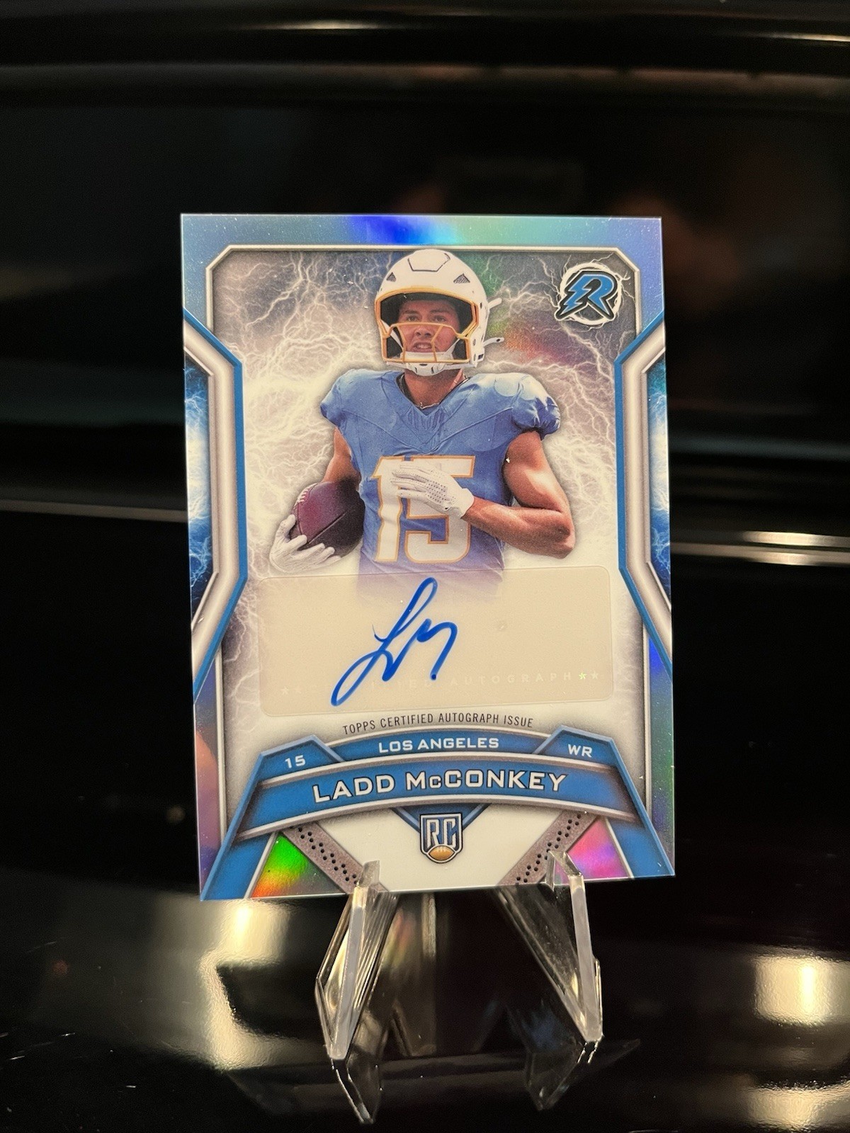 Ladd McConkey 2024 Topps Resurgence Silver Static RC AUTO CHARGERS 🔥