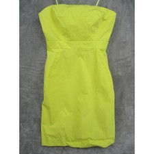 J.Crew Dress Womens 4 Strapless Sheath Party Wedding Summer Yellow Zip Lined