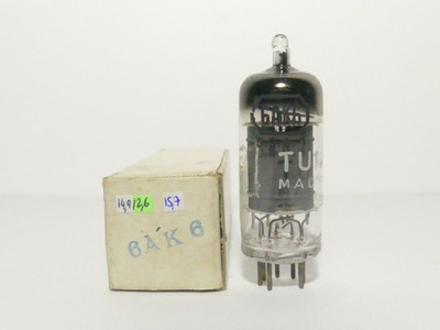 6AK6 TUNGSOL # NOS & NIB # GETESTET AUF METRIX 310CTR & DUOVAC X1