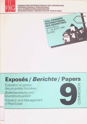 A Historical View on Real Estate Appraisal in Japan; in: Fédération Internationa