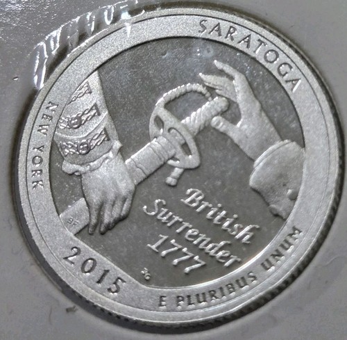 2015-S Silver Proof Quarter Saratoga ATB Washington Uncirculated US Coin 25c