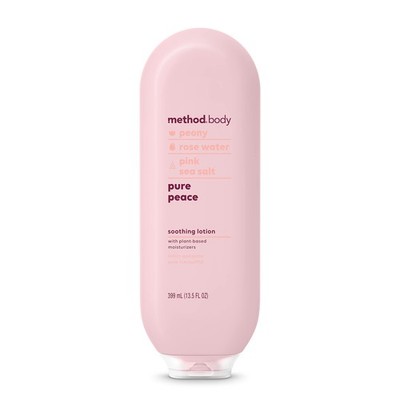 Method Daily Lotion, Pure Peace, Moisturizer for 24 1 Count (Pack of 1), Pink