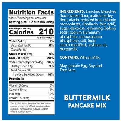 Family Size Buttermilk Pancake Mix, Pack of 6=`