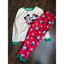 Disney Holiday Mickey  Minnie Pajama Set - Red, Cream  Green 0059