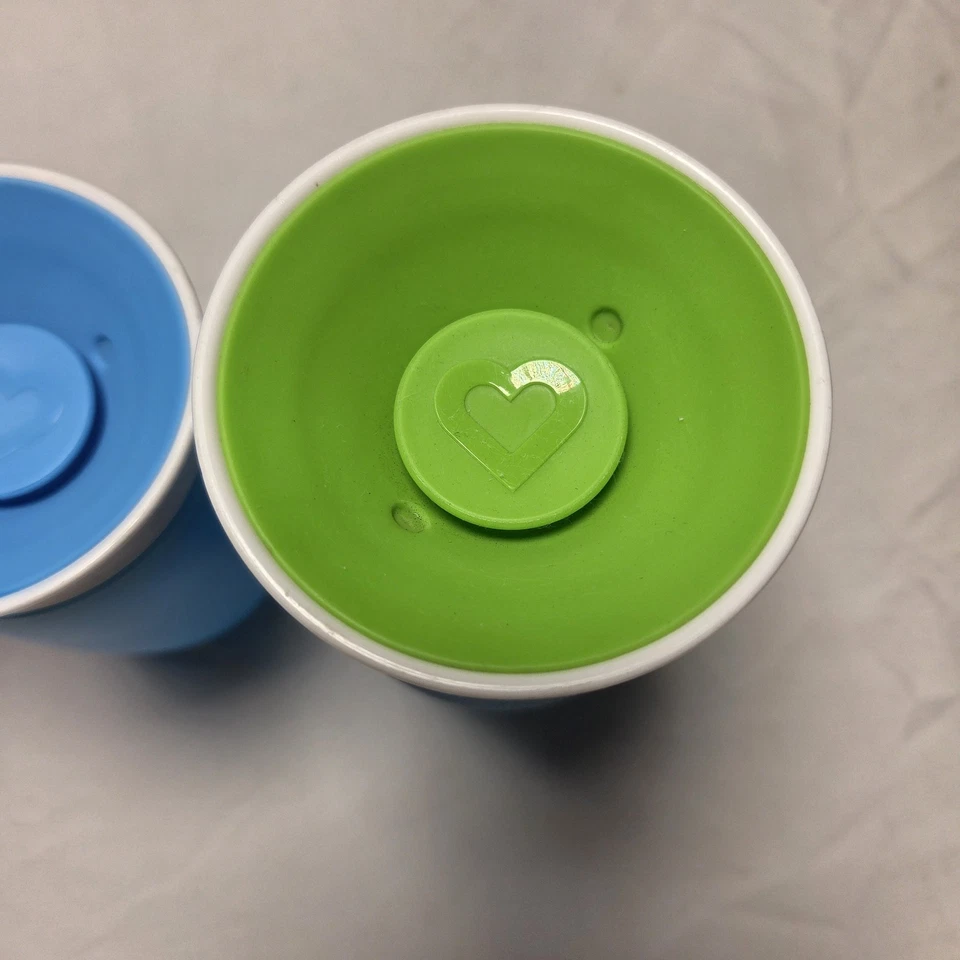 ЛОТ из 3 Munchkin Miracle 360 Sippy Тренировочные Детские Чашки Синий Фиолетовый - Отличное Противоречие - Изображение 4 из 4