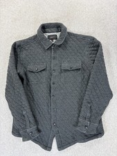 Quince Quilted Double Pocket Overshirt acket (Women's Medium) Gray