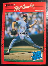1990 Donruss Leaf - Rated Rookie #44 Pat Combs major league performance - Nice