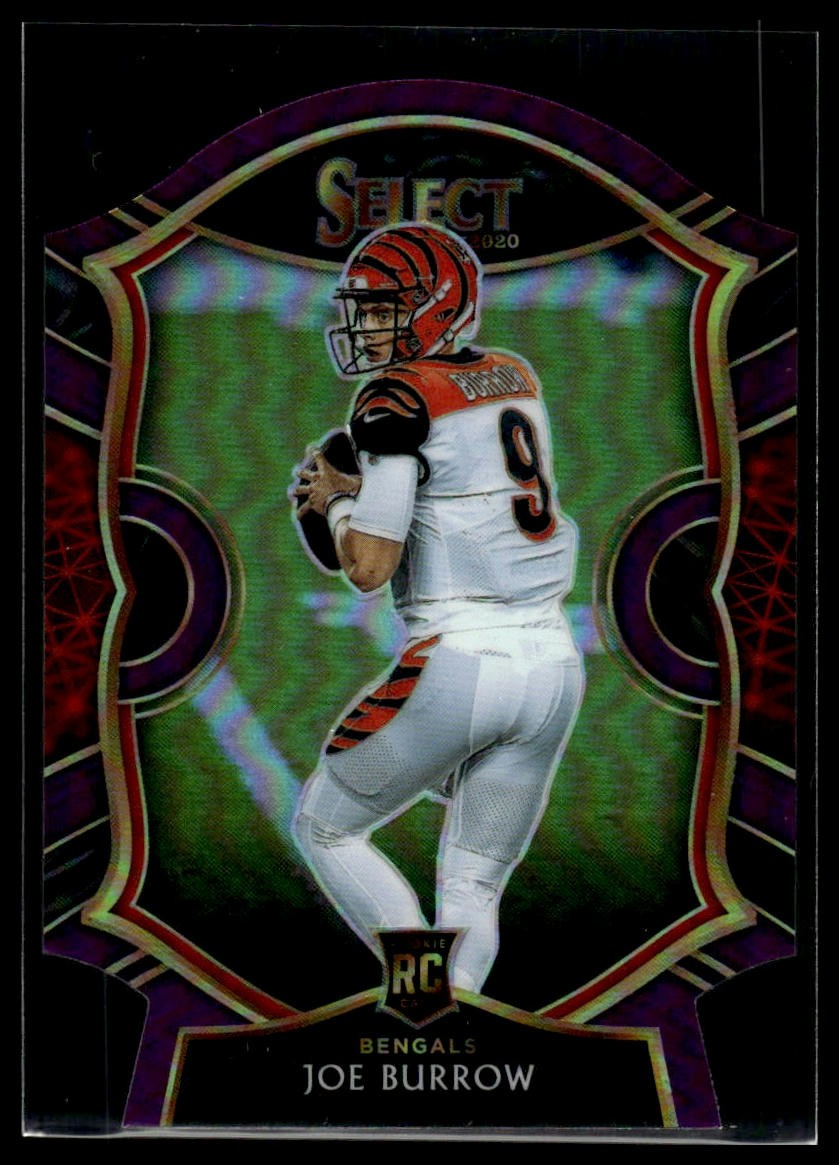 2020 Panini Select #46 Joe Burrow Maroon Prizm Die Cut Rookie