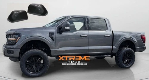 Carbonized Gray M7 Painted Tow Mirror Cap Covers Fits 21-25 Ford F150