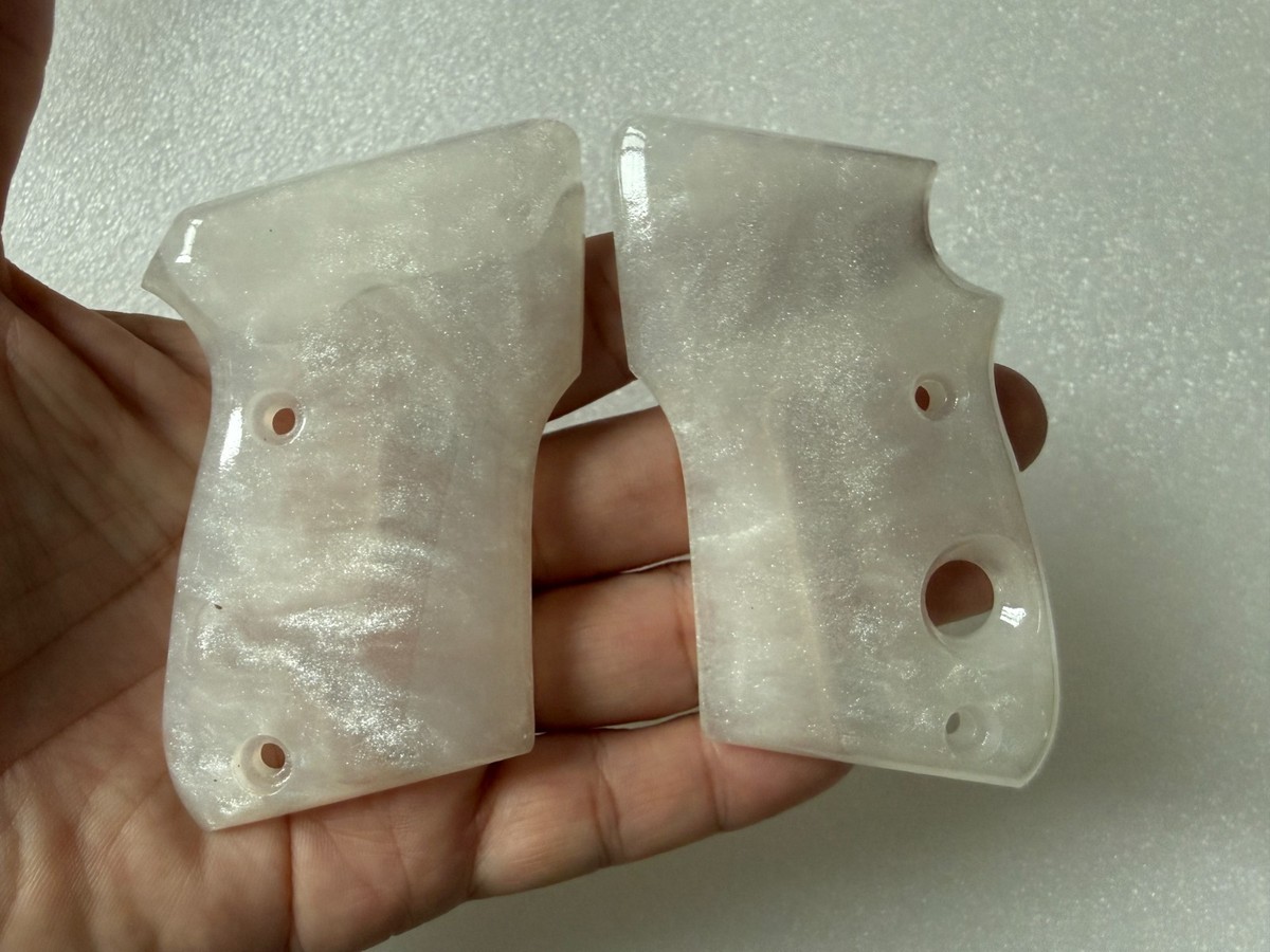 New Gorgeous Handmade Grip for Beretta 21A Bobcat Smooth White
