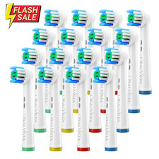 Electric Toothbrush Replacement Heads Compatible with Oral-B Braun   16 Pack