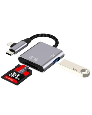 USB C Lightning to SD Card Reader(3in2)for Apple OTG 3.0 Adapter for iPhone 16 1