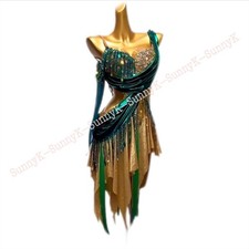jz Handmade Women Samba Ballroom Swing Salsa Rumba Latin Dance Dress RHYTHM