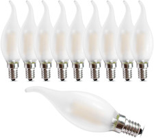 10 Pack Candelabra LED Bulb, Dimmable E12 Candle Bulbs, 4W Chandelier Light Bulb
