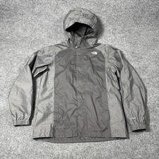 The North Face Jacket Boys XL 18/20 Gray DryVent Hooded Waterproof Rain Coat