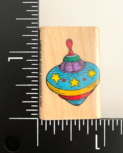 Hero Arts Mini Spinning Top Toy A898 Wood Mounted Rubber Stamp