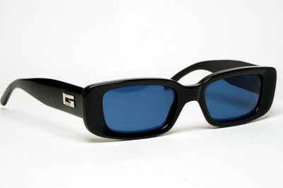 Gucci Sunglasses 1996 Vintage Black Blue Square GG 2409/N/S 807