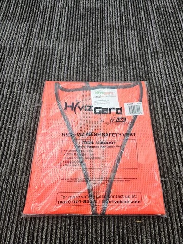 (QTY 14) Liberty Glove & Safety N16000F HiVizGard Polyester Mesh Vest Orange - product listing photo