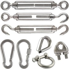 Kauschen Drahtseilklemmen Spannschloss Karabinerhaken Schäkel Edelstahl A4 V2A