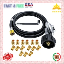 Natural Gas to Propane Conversion Kit with Regulator and 5FT Hose for Grill