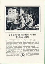 Magazine Ad - 1931 - AT&T / Bell System - clear all barriers