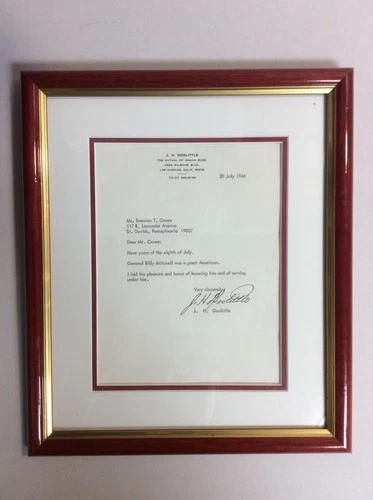 General James H. Doolittle (Doolittle Raid) Signed Framed Letter WW2, Japan