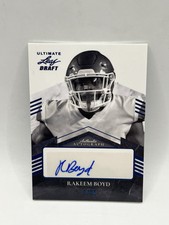 Rakeem Boyd Autograph 2021 Leaf Trading Cards #PA-RB1 Ultimate Leaf Draft
