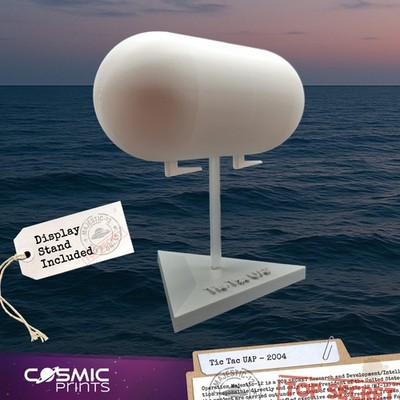 UAP Model / UFO Model - Tic Tac UFO 2004 - Sci-Fi Alien Craft - 3D Printed